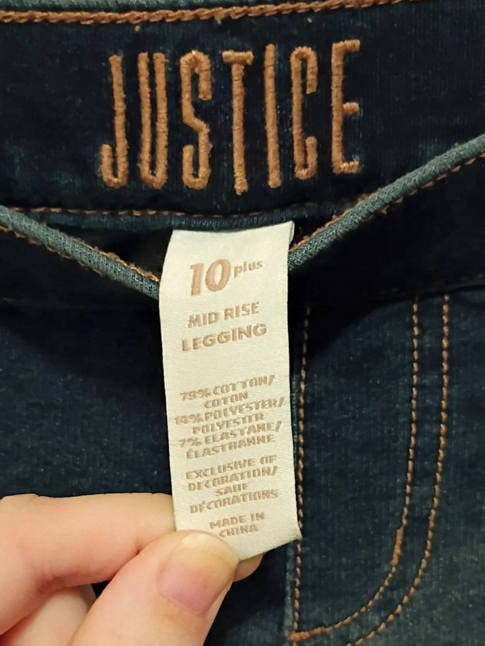 Justice Mid Rise Leggings Girl's Size 10Plus